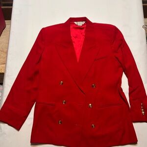 Austin Reed Red Blazer with Gold Accents
